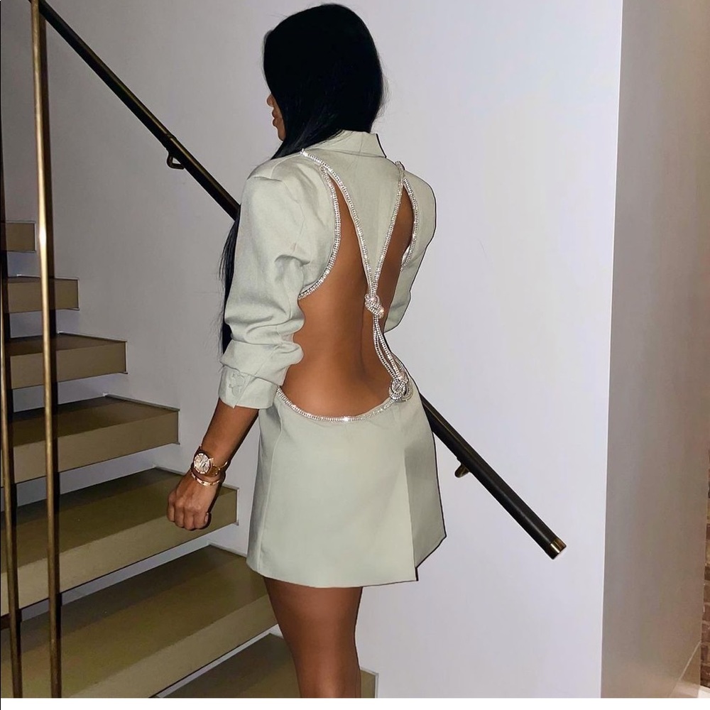 Green Blazer Dress